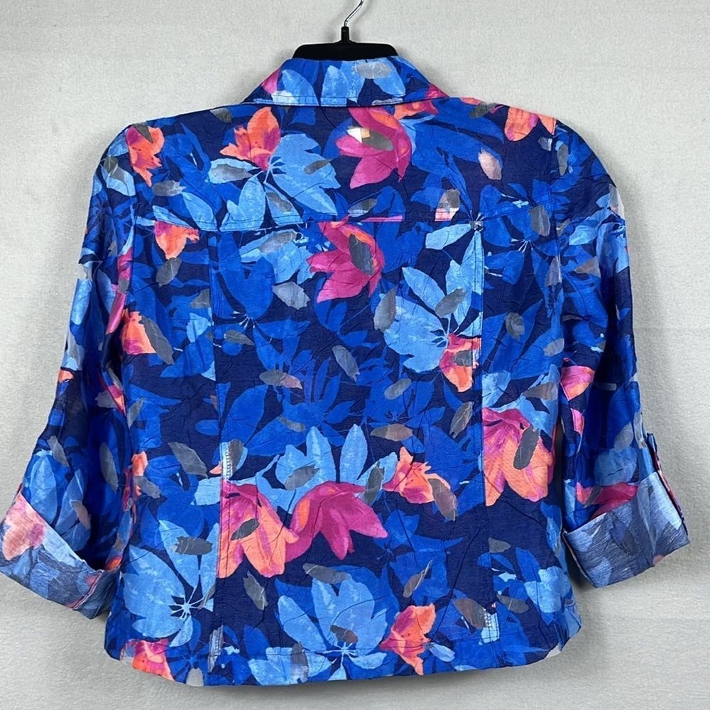 Ruby Rd Collared Sheer 3/4 Sleeve‎ Blouse Button Up Womens Size 6 - Picture 2 of 7